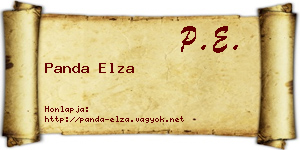 Panda Elza névjegykártya